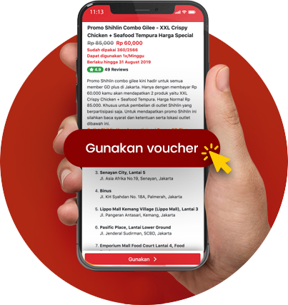 Pilih voucher yang diinginkan