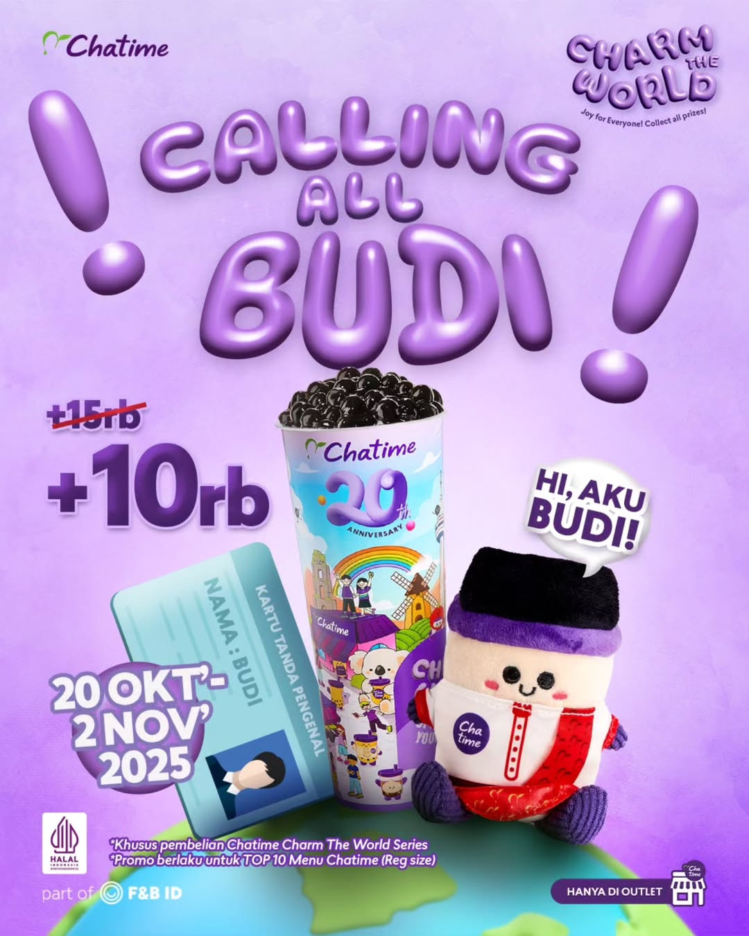 Promo Chatime Calling All Budi Diskon Rp 5000 - Image 2