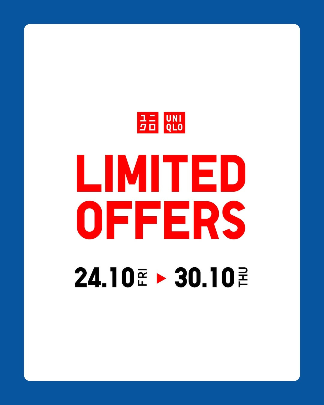 Promo Uniqlo Limited Offers Periode 24 - 30 Oktober 2025
