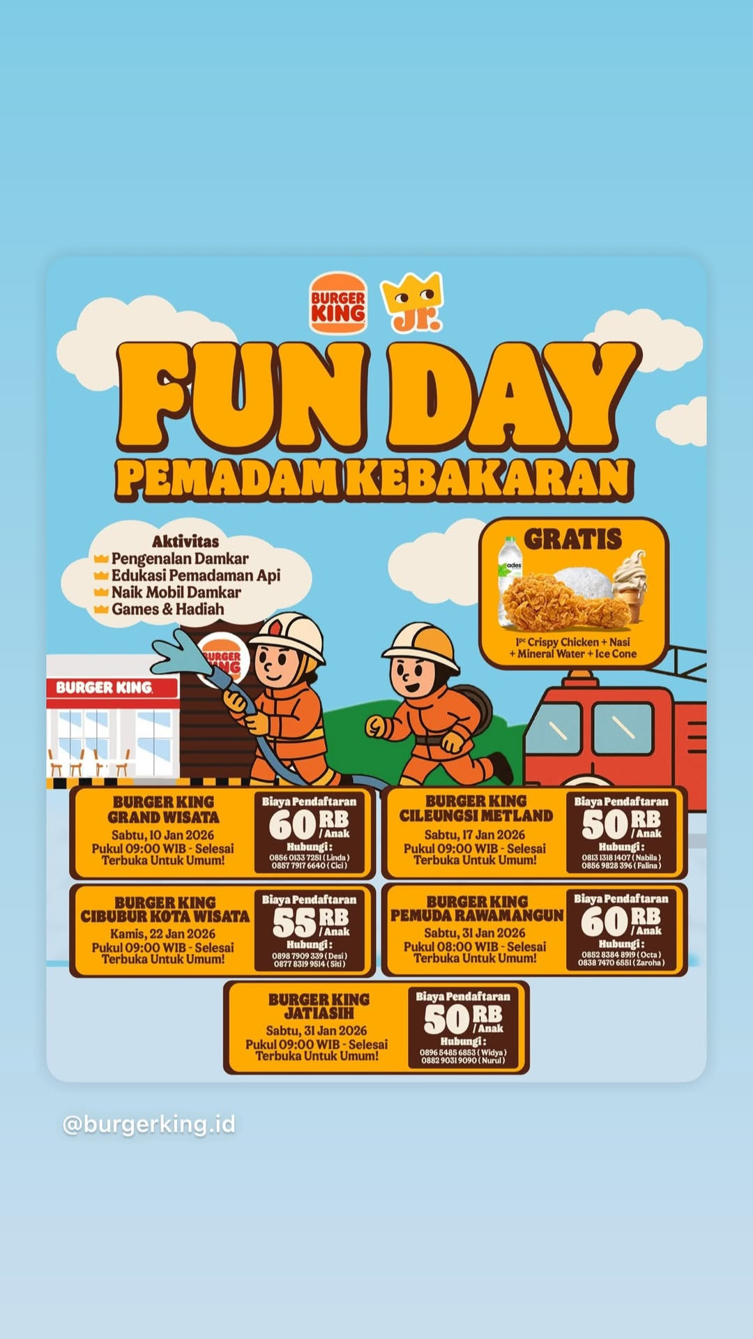 Burger King Jr. Fun Day Pemadam Kebakaran - Image 1