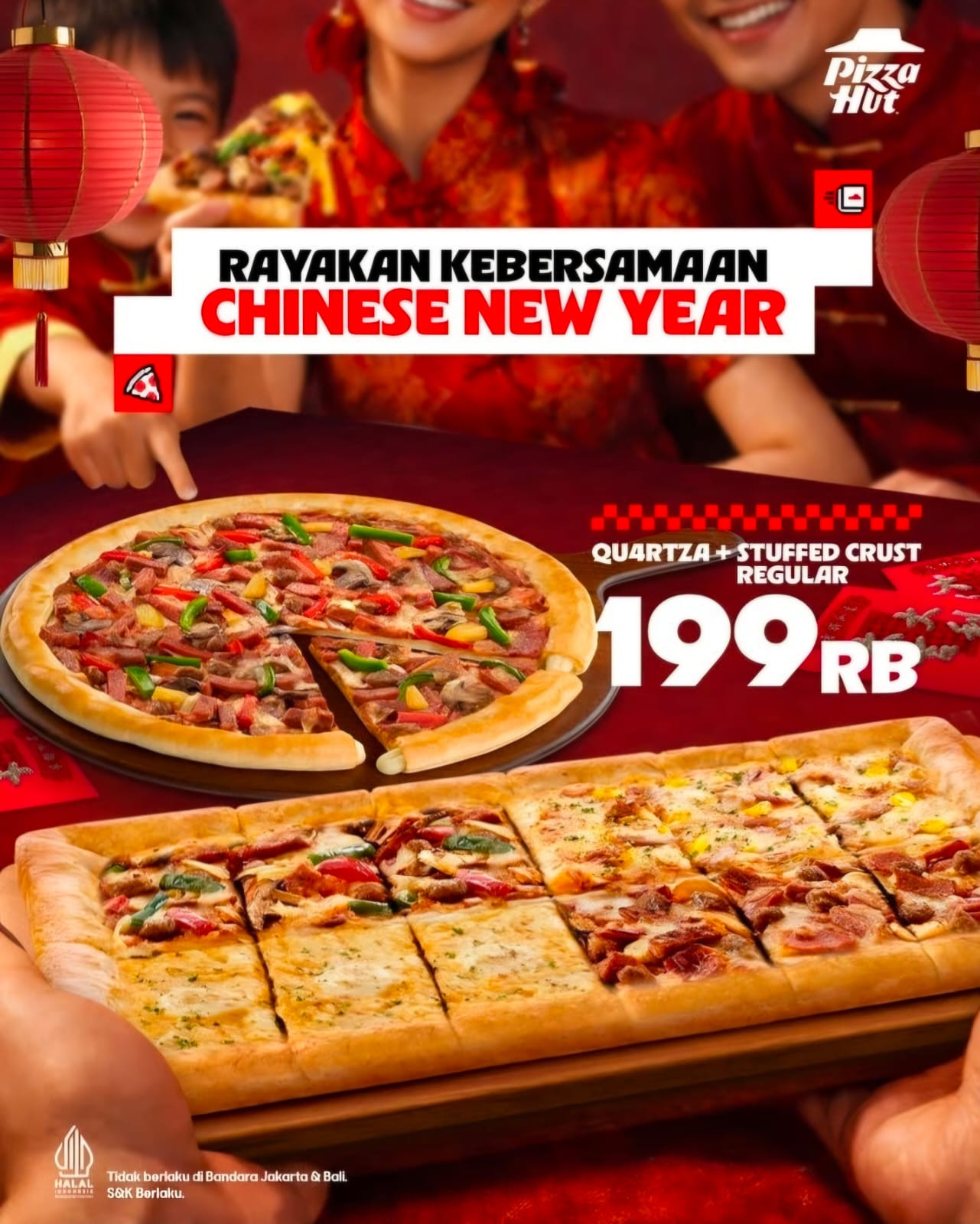 Promo Chinese New Year Pizza Hut: Makan Puas Cuma 199RB! 🍕🏮 - Image 1