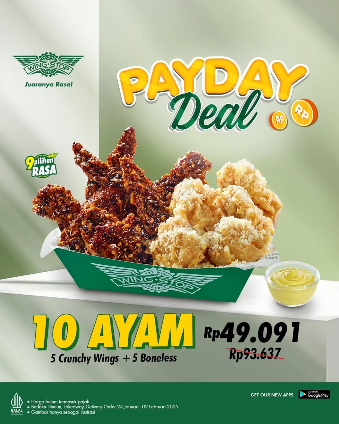 Promo Wingstop Payday Deal 10 Ayam Hanya Rp 49 Ribuan - Image 1