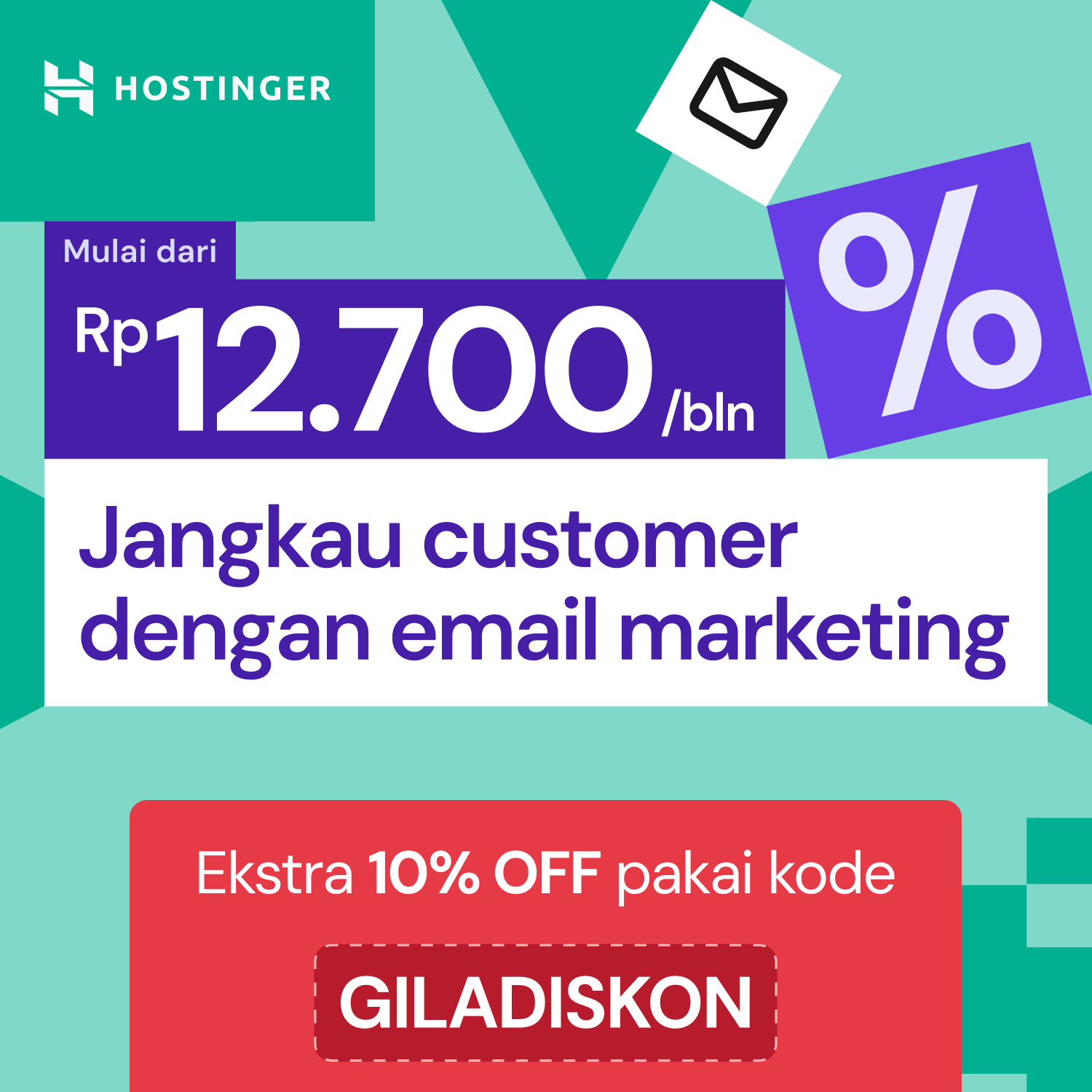 📣 Email Marketing / Hostinger Reach (Rp12.700/bln)