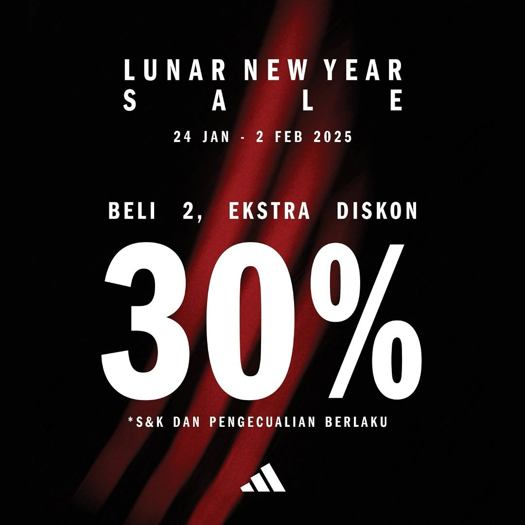 Promo Adidas Lunar New Year Beli 2 Extra Diskon 30%