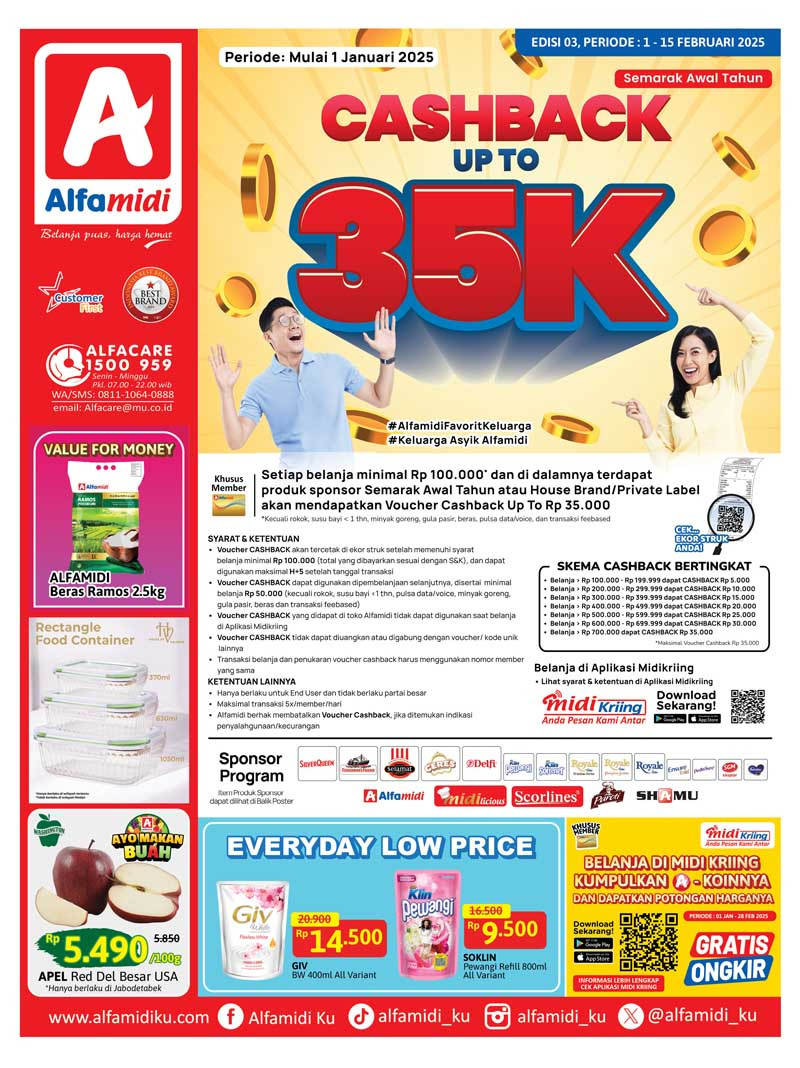 Katalog Promo Alfamidi Periode 1 - 15 Februari 2025 - Image 1