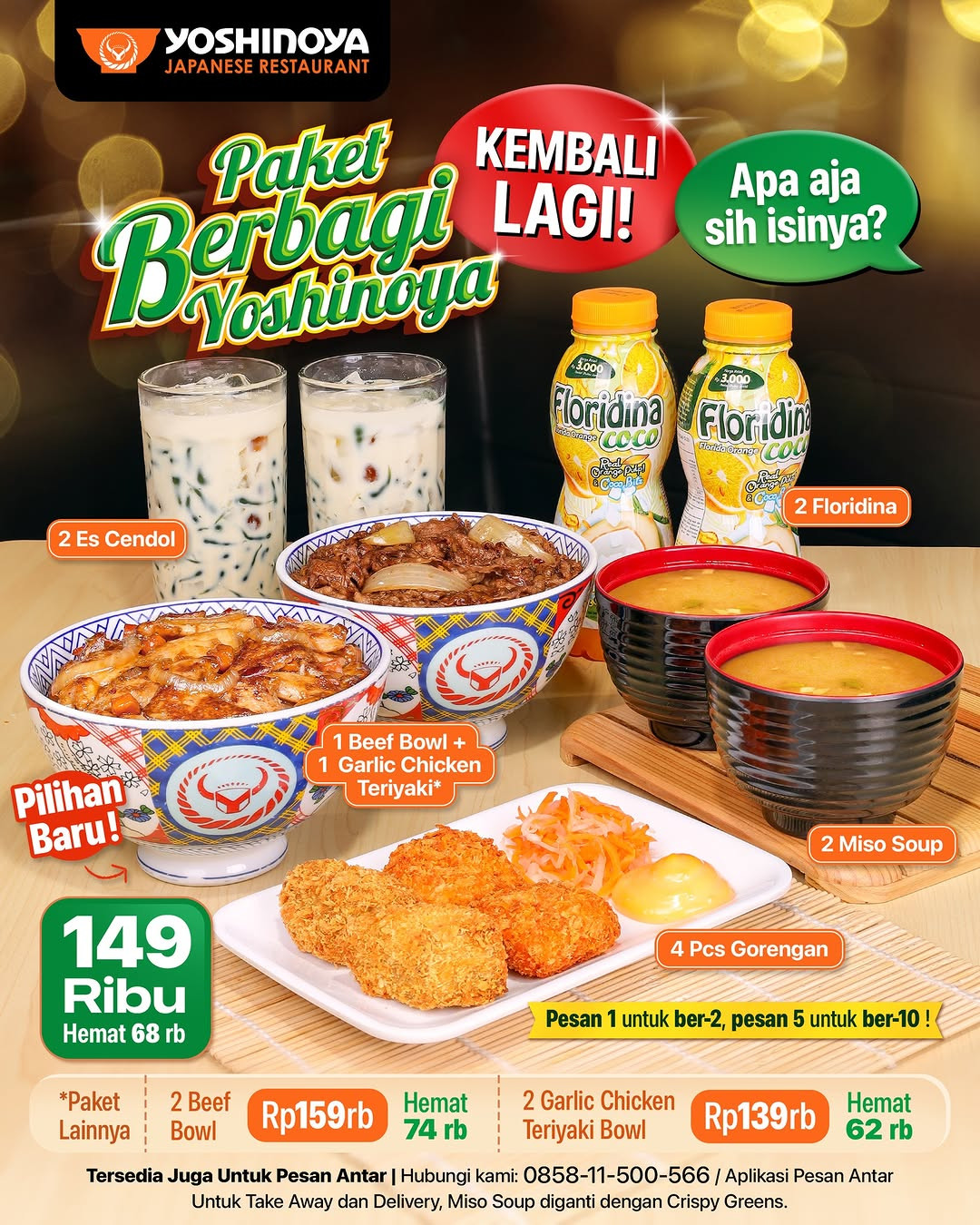 Promo Yoshinoya Paket Berbagi Berdua Hanya Rp 149K - Image 1