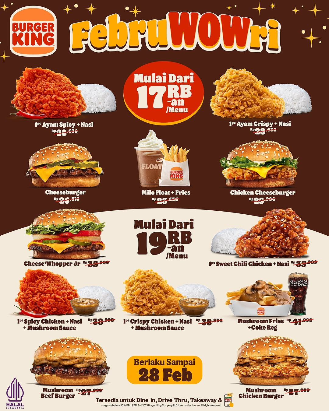 Promo Burger King FebruWOWri Mulai Dari Rp 17 Ribuan - Image 1