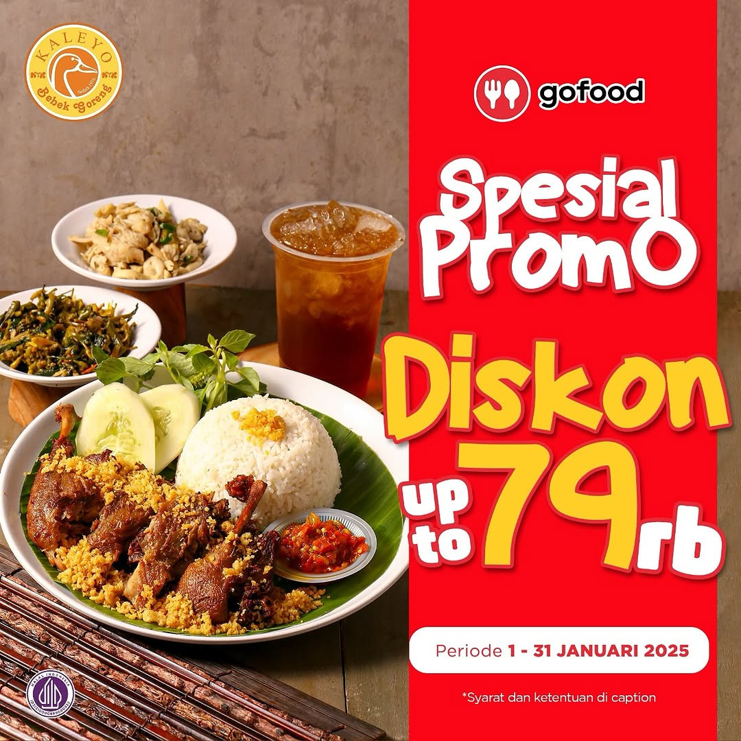 Promo Bebek Kaleyo Diskon s/d  Rp 79.000 dengan Gofood