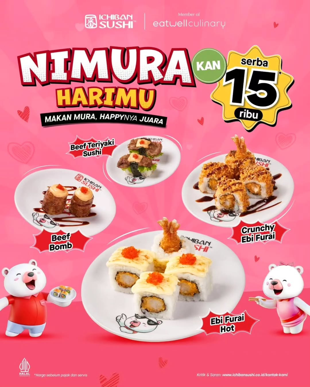 Promo Ichiban Sushi Nimura Harimu Serba Rp 15.000 - Image 1