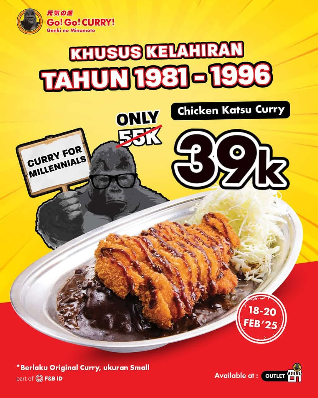 Promo Go Go Curry Chicken Katsu Curry Hanya Rp 39K Untuk Millenial - Image 1