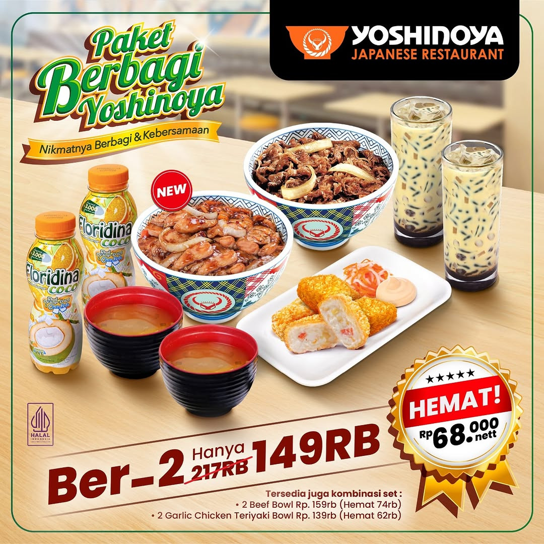 Promo Yoshinoya Berdua Hanya Rp 149.000 - Image 1