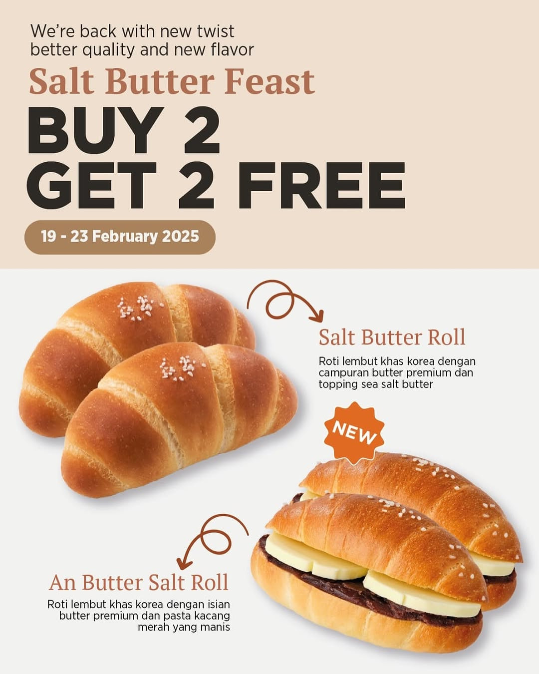 Promo Tous Le Jours Salt Butter Feast Beli 2 GRATIS 2