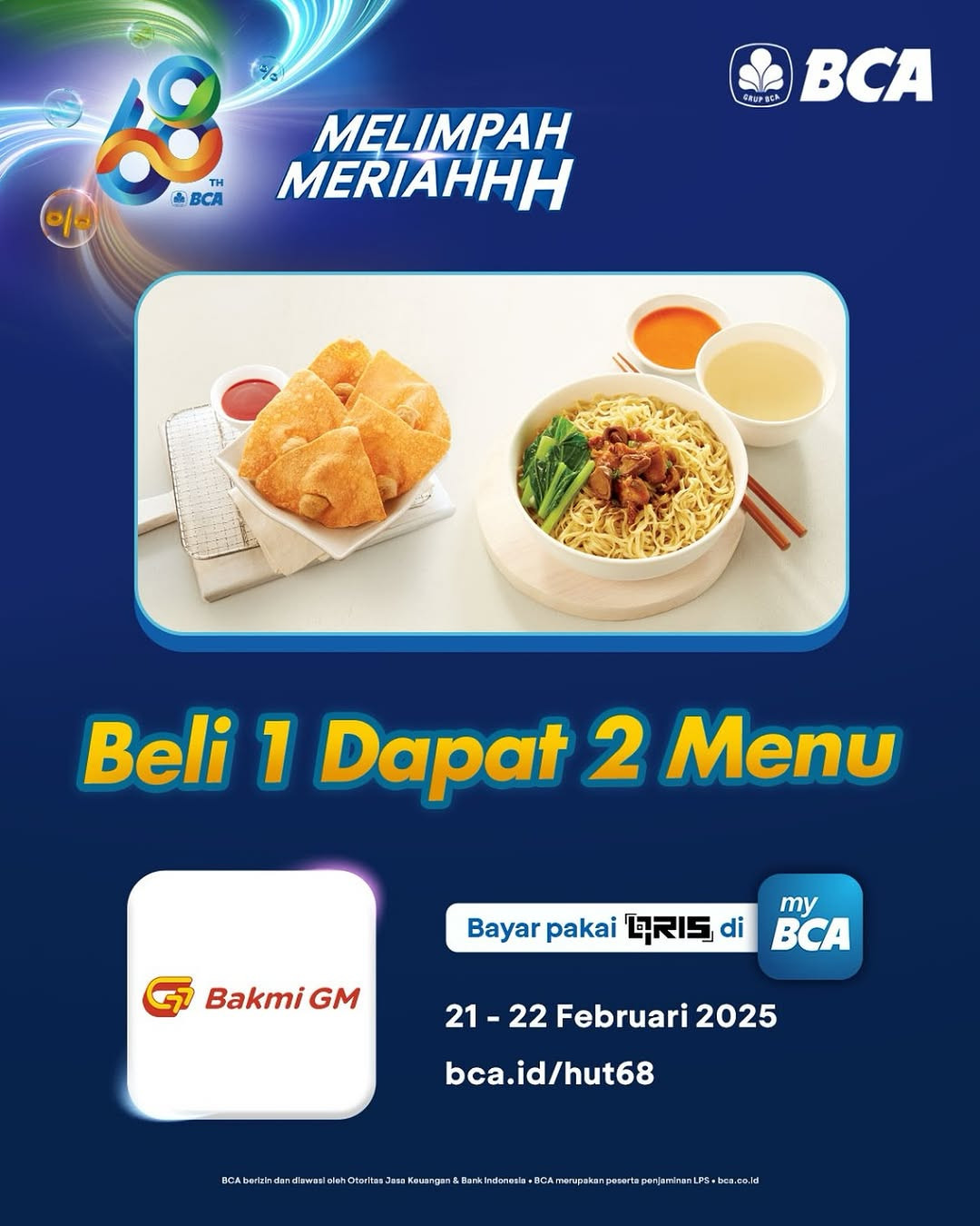 Promo Bakmi GM HUT BCA Beli 1 Dapat 2 Menu - Image 1