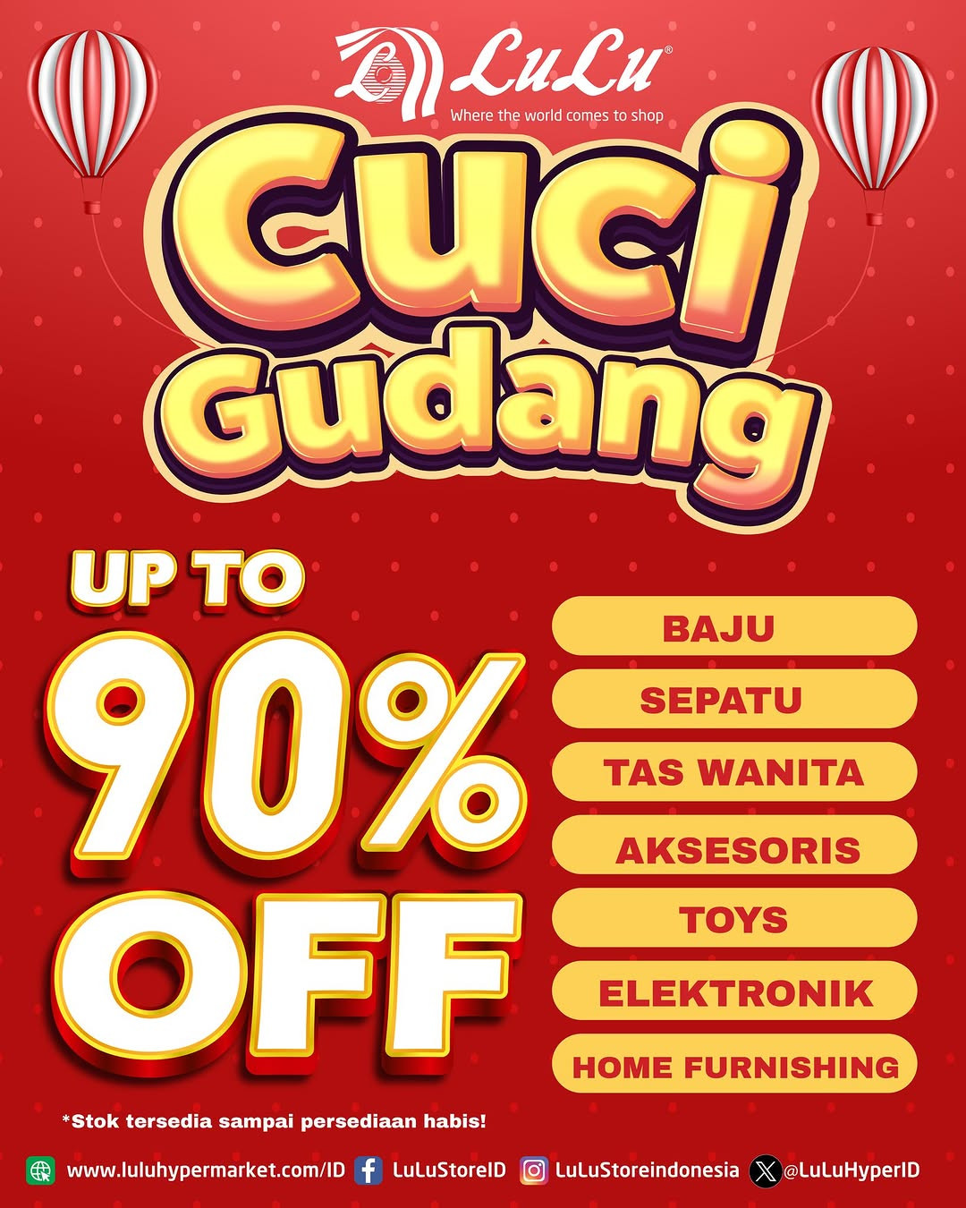 Promo Lulu Hypermarket Cuci Gudang Diskon s/d 90% - Image 1