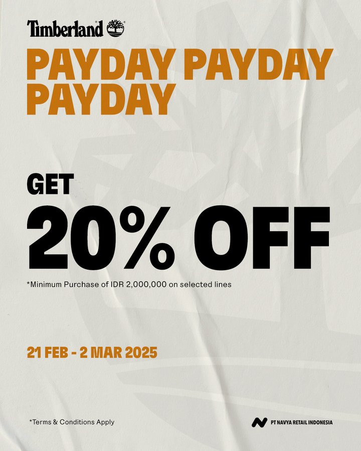 Promo Timberland Payday Diskon 20% - Image 2