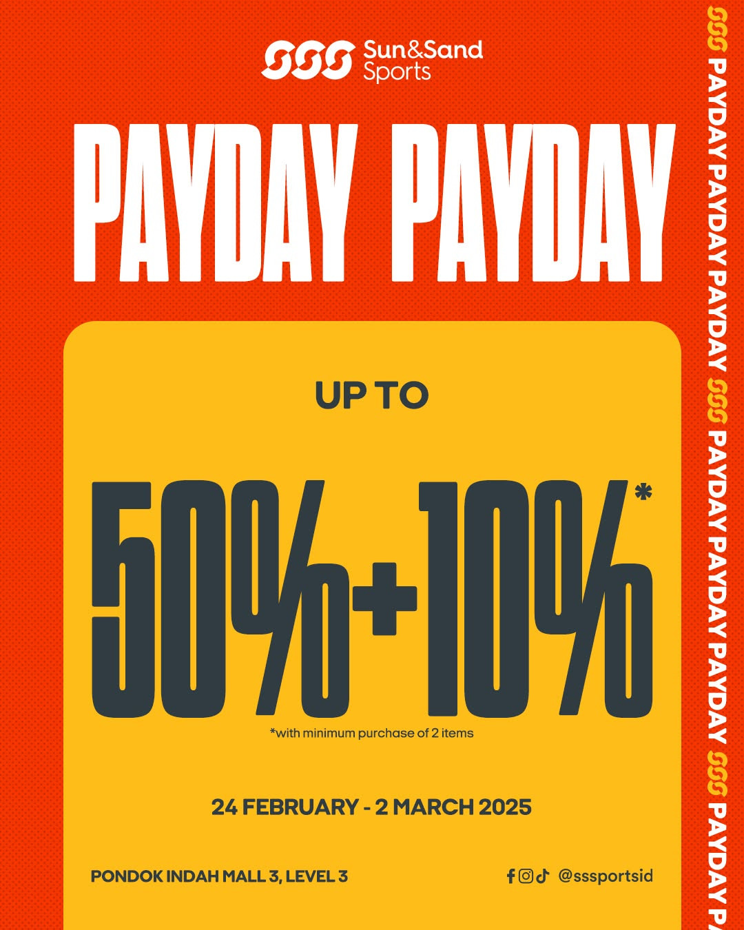 Promo Sun & Sand Sports Payday Diskon s/d 50% + 10% - Image 1