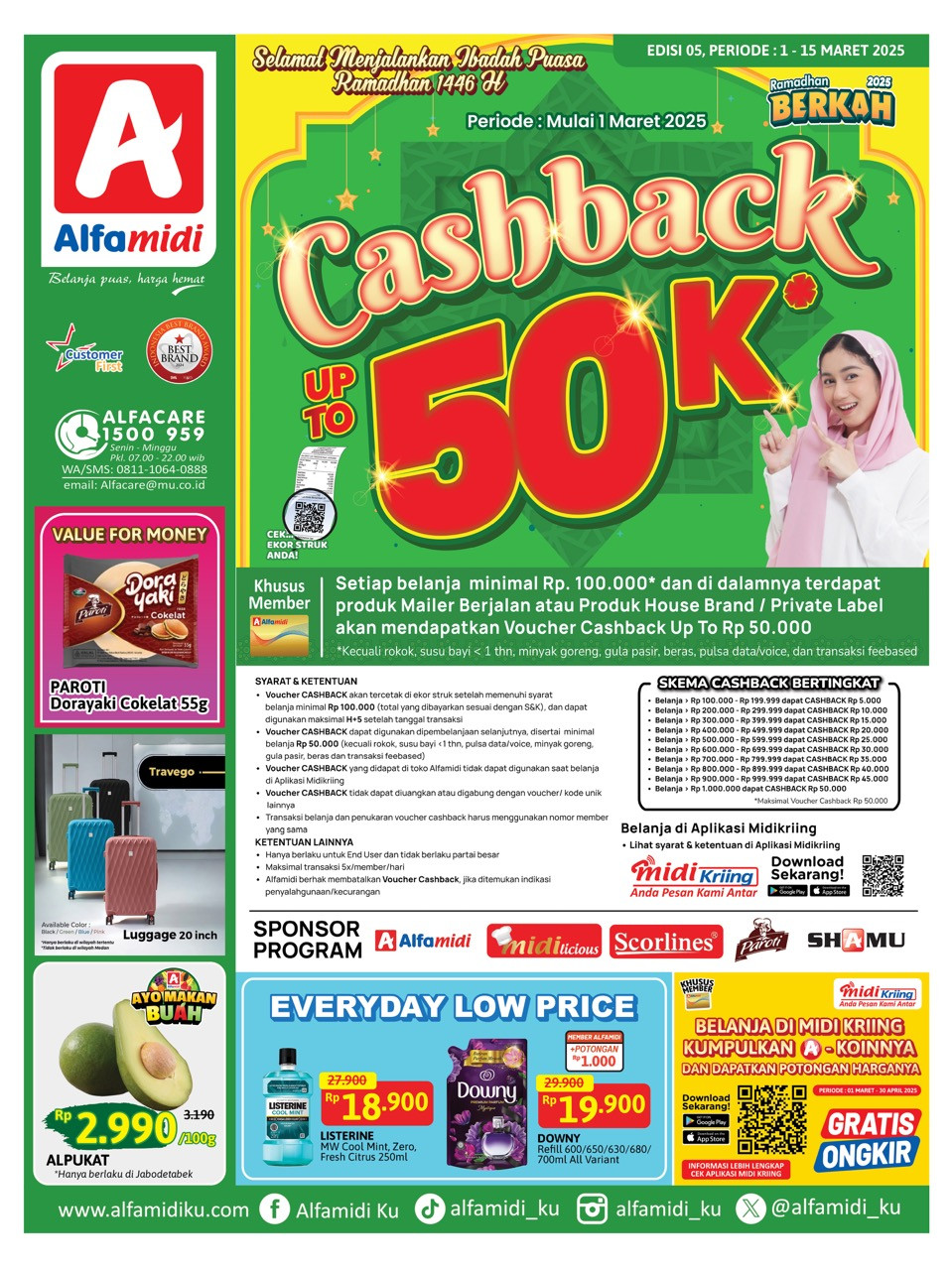 Katalog Promo Alfamidi Periode 1 - 15 Maret 2025 - Image 1