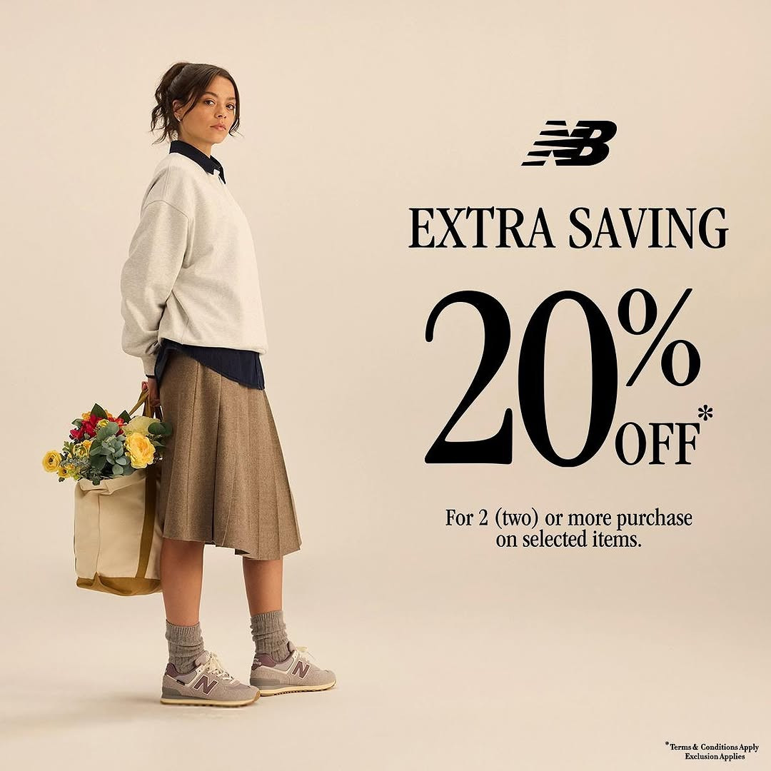 Promo New Balance Extra Saving Diskon 20% Untuk Pembelian Minimal 2 Items - Image 1