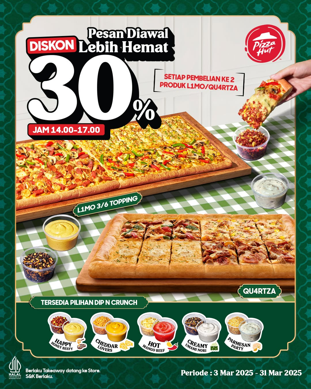 Promo Pizza Hut Pesan Lebih Awal Diskon 30% - Image 1