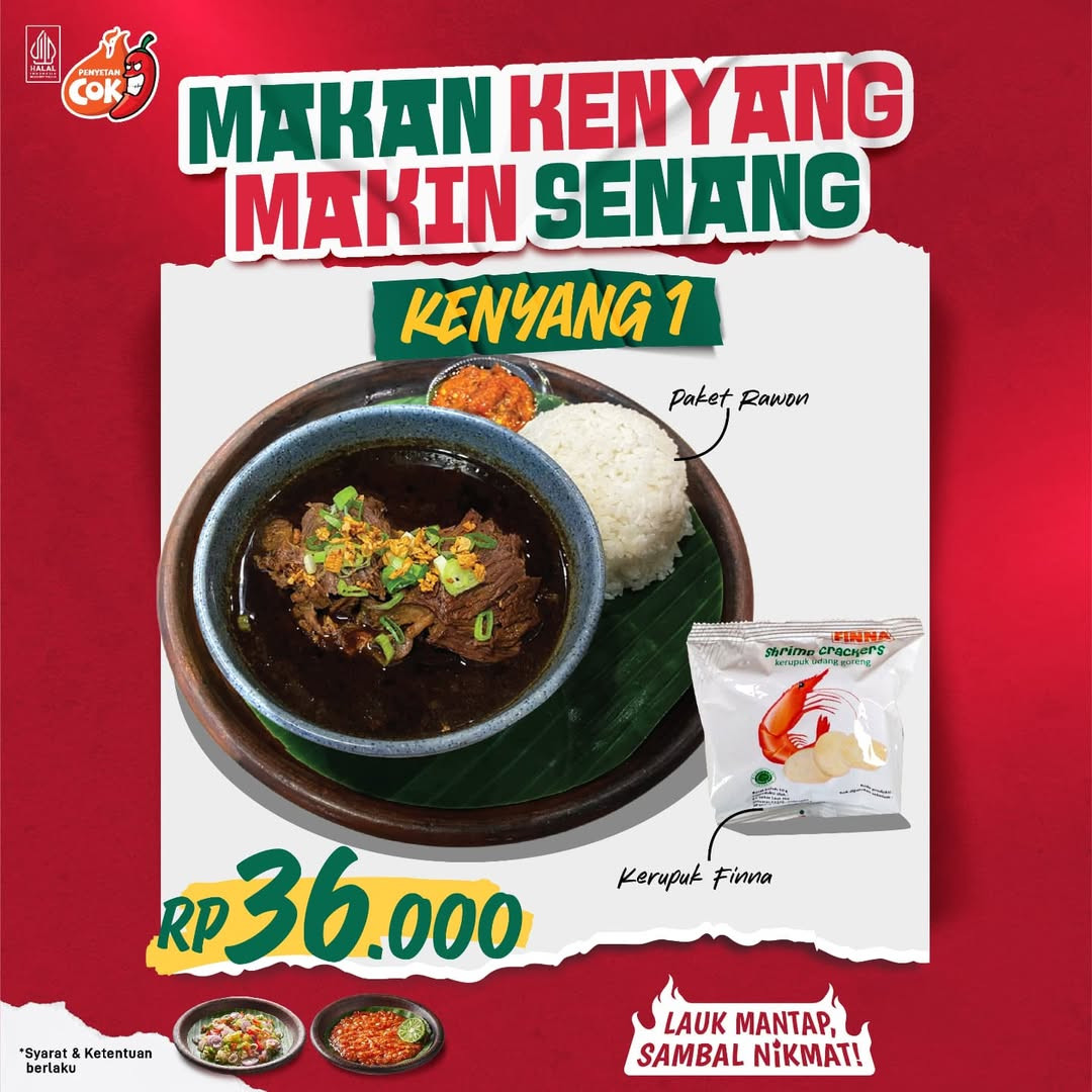 Promo Penyetan Cok Makan Senang Makin Kenyang Mulai Dari Rp 30.000 - Image 2