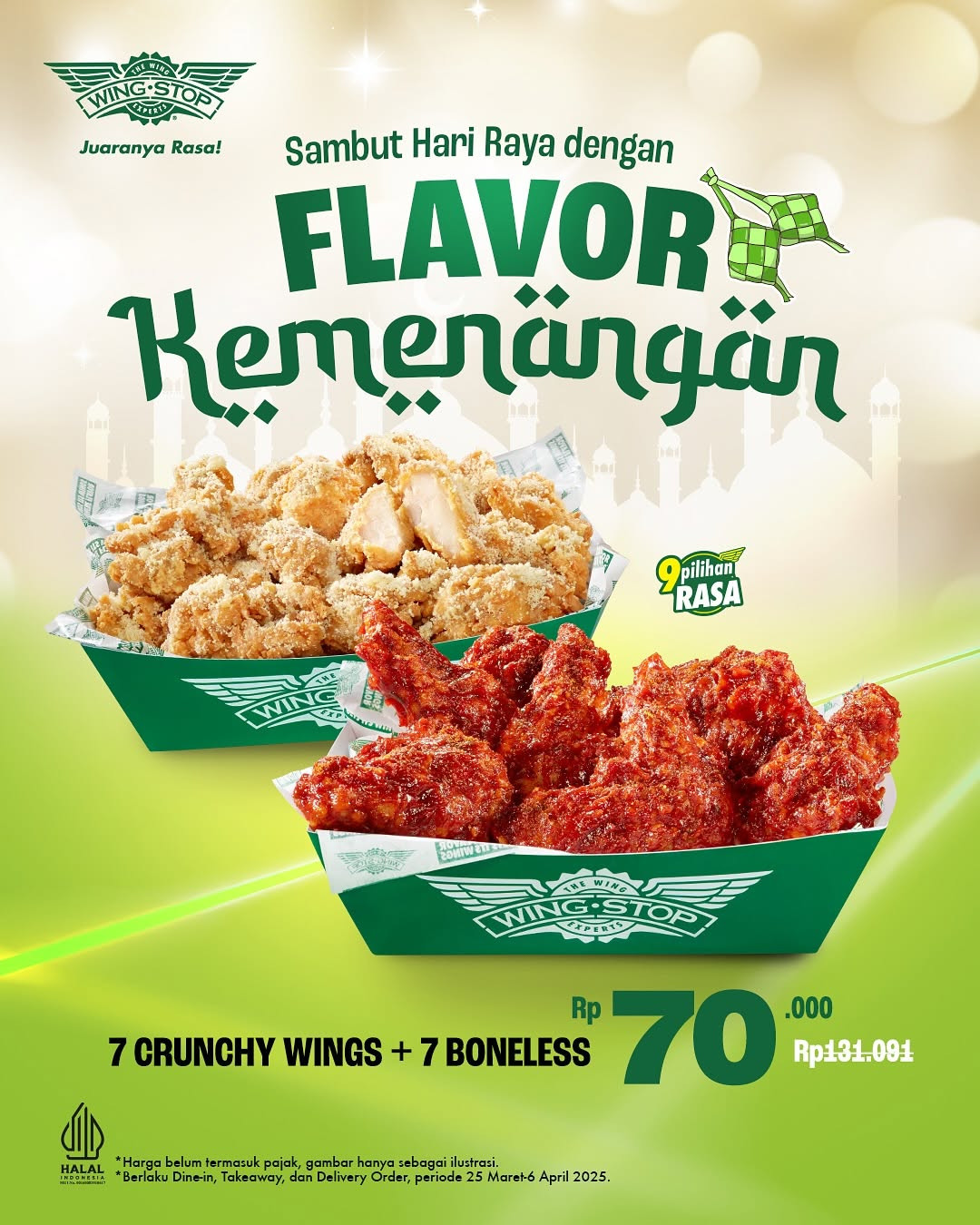 Promo Wingstop Flavor Kemenangan 14 Wings Rp 70.000 - Image 1