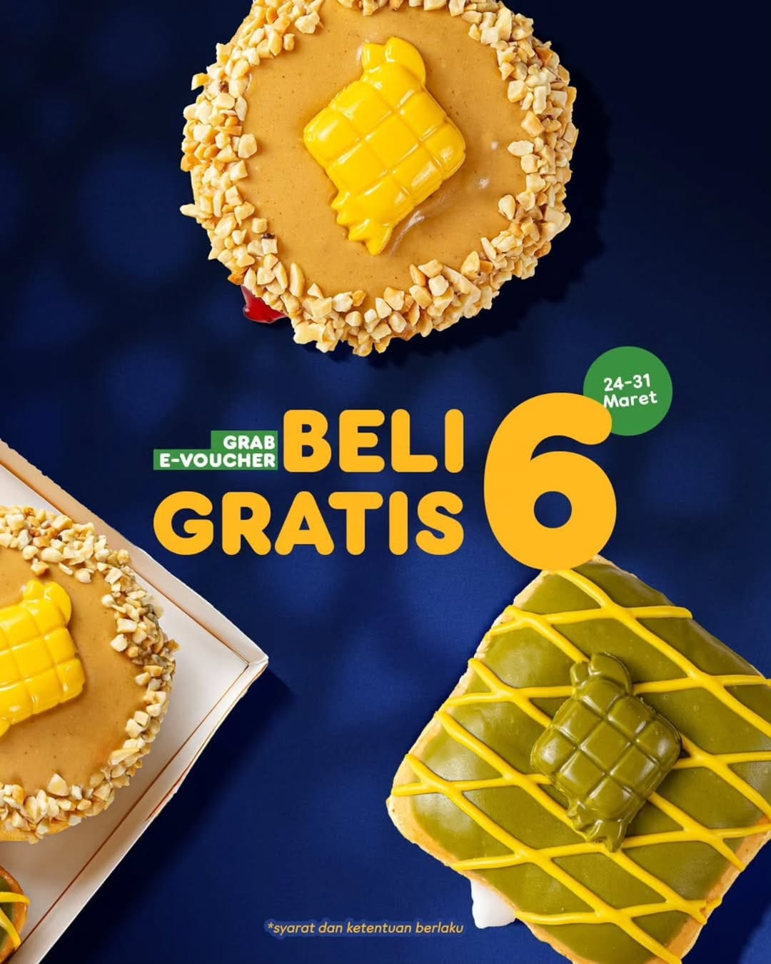 Promo Dunkin Beli 6 GRATIS 6 dengan Grab E-Voucher - Image 1