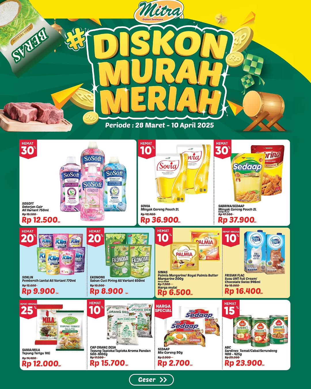 Promo Mitra Diskon Swalayan Diskon Murah Meriah 28 Maret - 10 April 2025 - Image 1