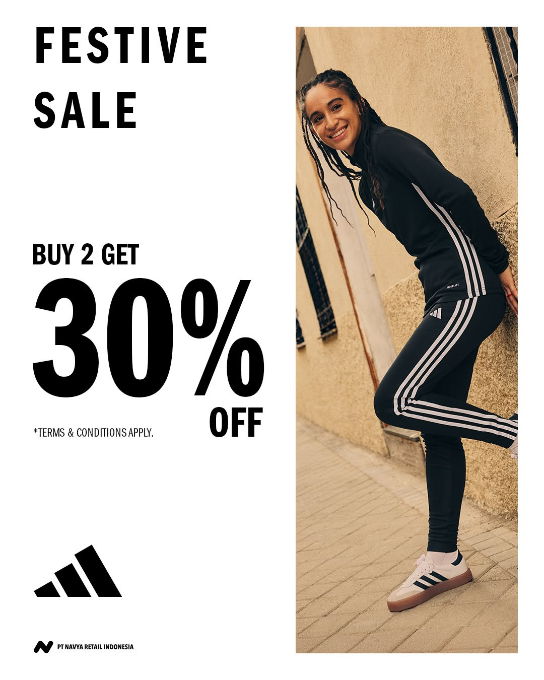 Promo Adidas Festive Sale Beli 2 Diskon 30%