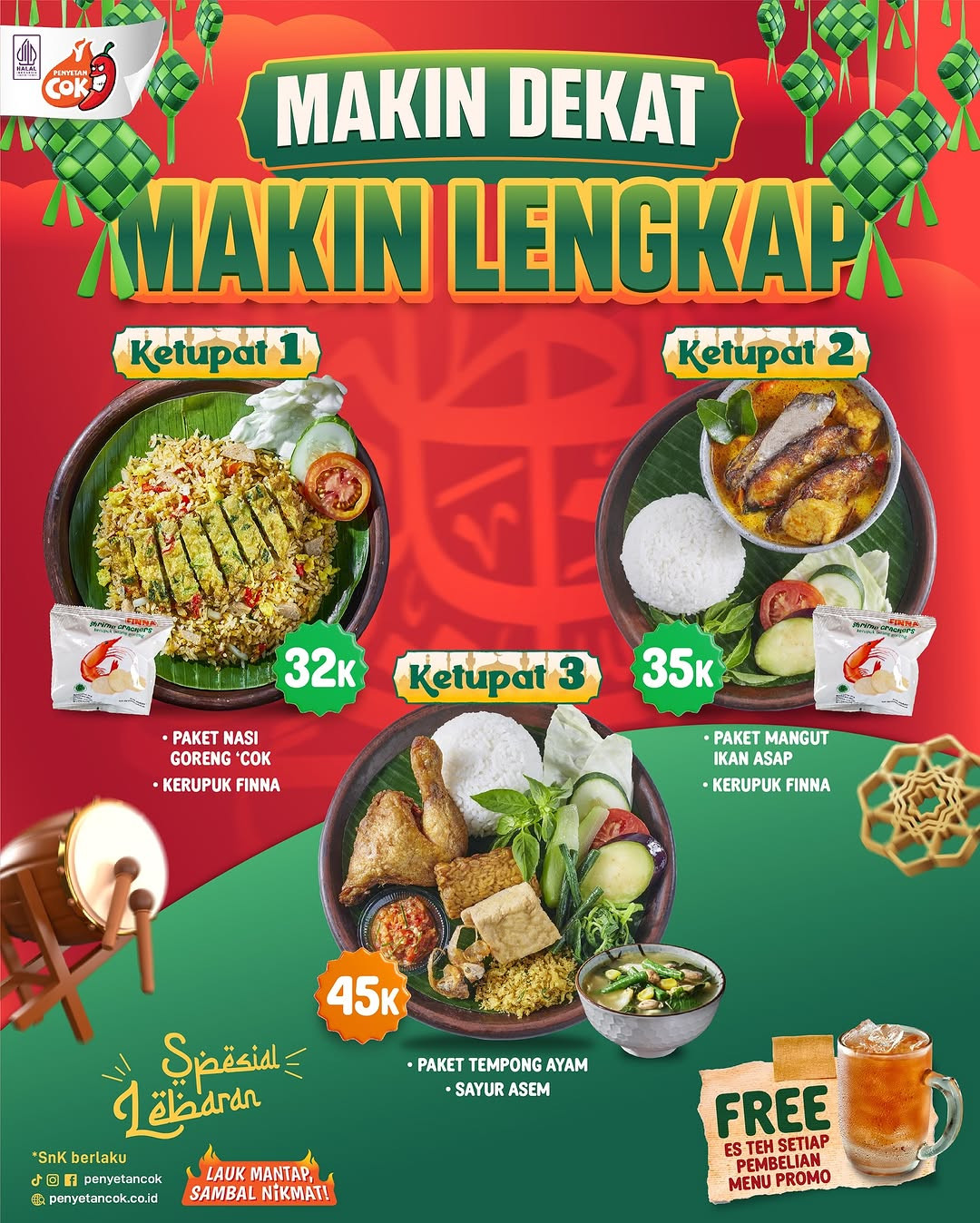 Promo Penyetan Cok Paket Ketupat Mulai Dari 32 Ribuan - Image 1