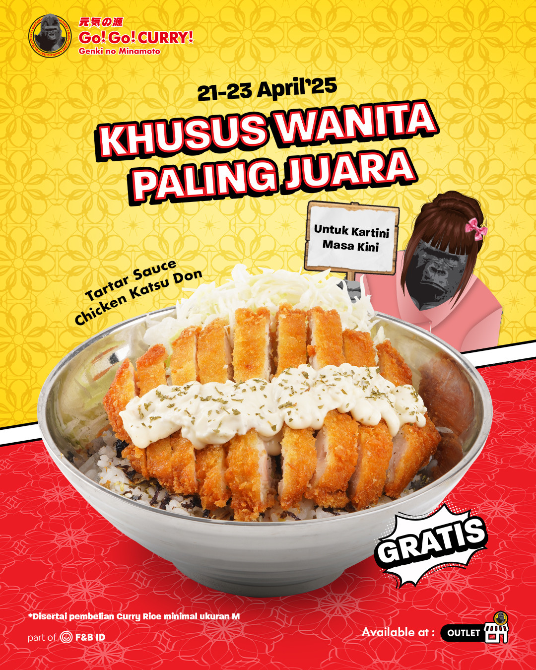 Promo Go Go Curry GRATIS Tartar Sauce Chicken Katsu Don Untuk Wanita - Image 1
