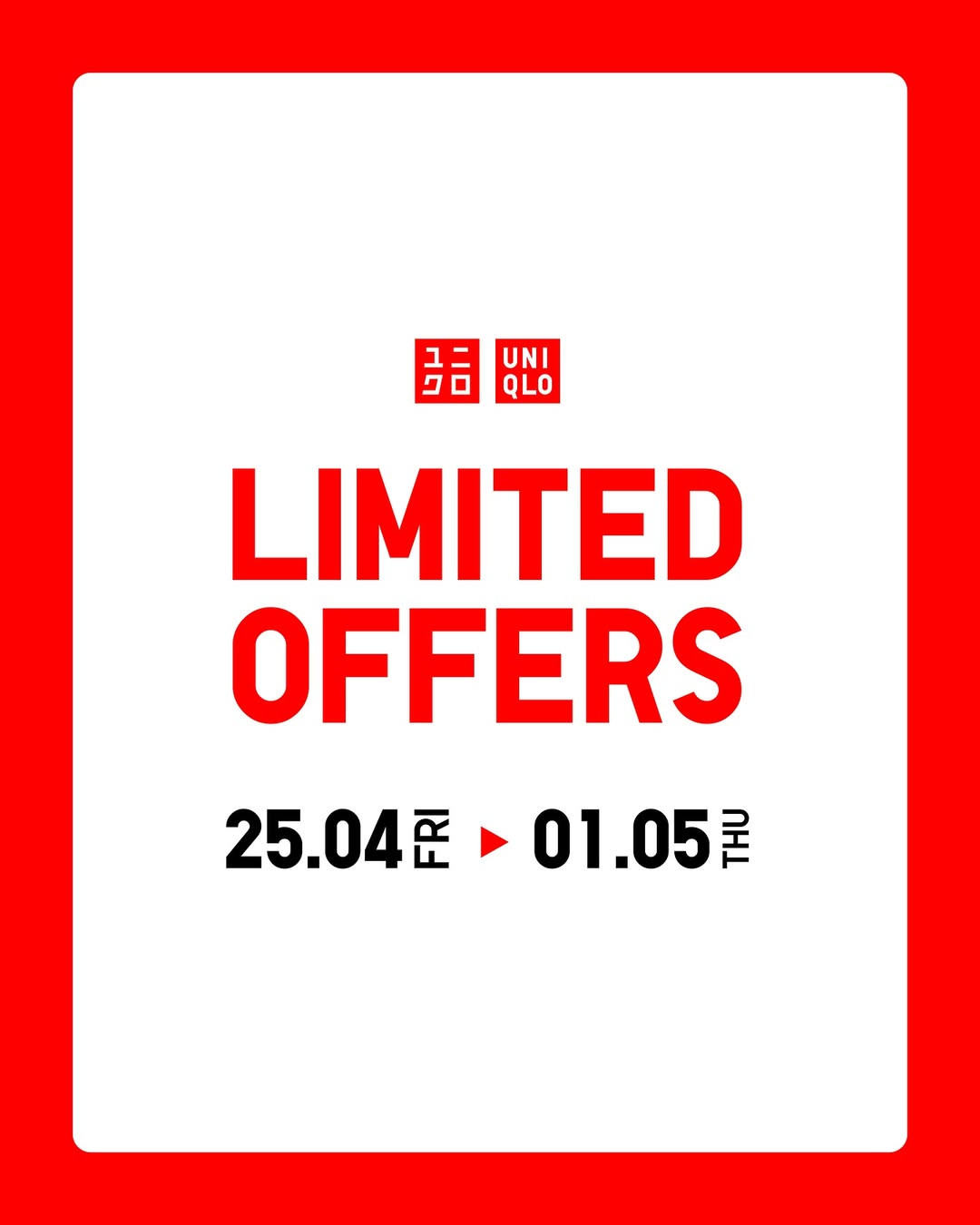 Promo Uniqlo Limited Offers Periode 25 April - 1 Maret 2025