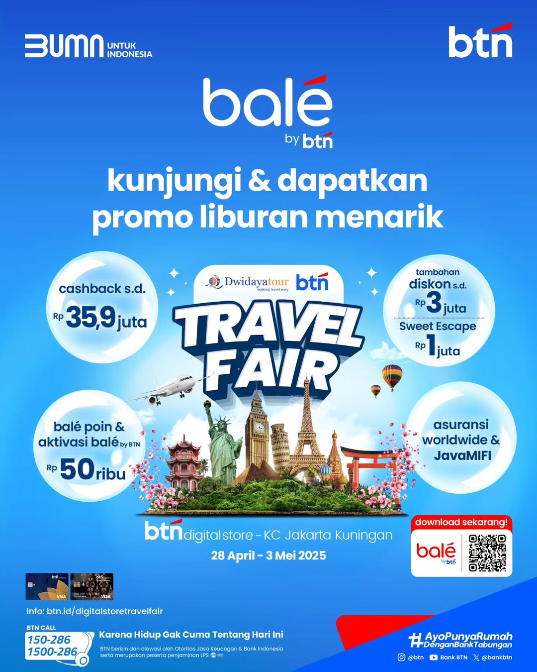Promo BTN Travel Fair Cashback s/d Rp 35.9 Juta - Image 1
