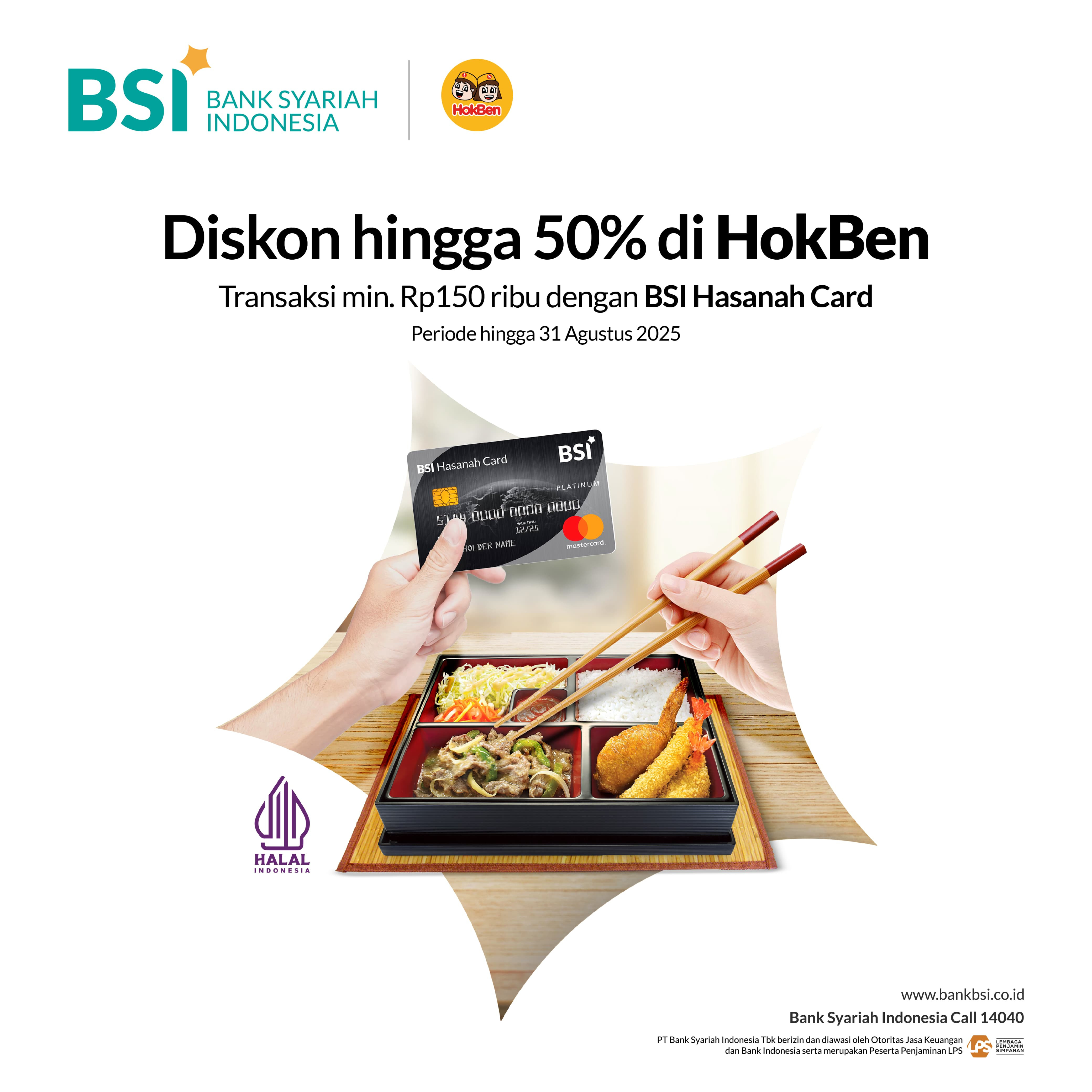 Promo Diskon Hingga 50% di Hokben Dengan BSI Hasanah Card - Image 2