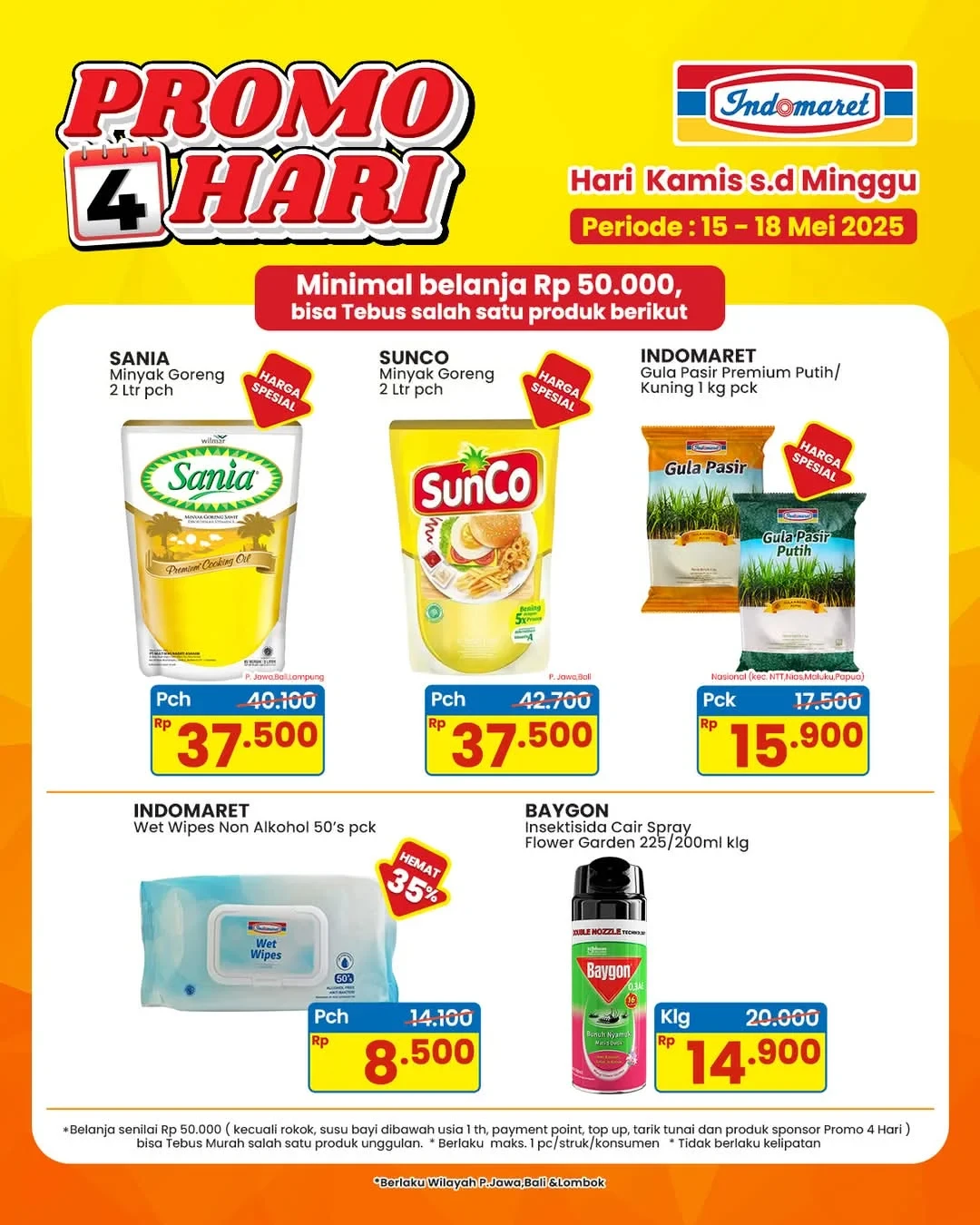 Indomaret Promo 4 Hari Periode 15 - 18 Mei 2025 - Image 1