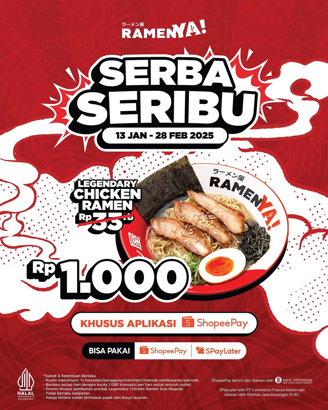 Promo Ramen Ya! Serba Seribu Dengan Pembayaran ShopeePay dan ShopeePaylater - Image 2