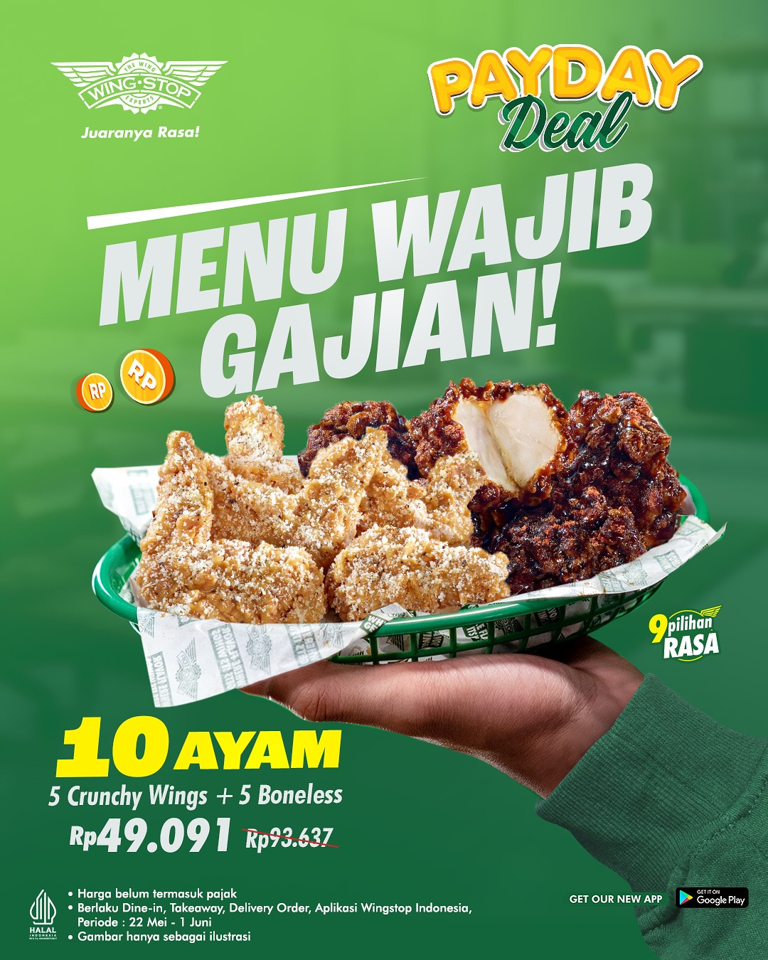 Promo Wingstop Payday Deal Mei 2025 10 Wings Hanya Rp 49.091 - Image 2