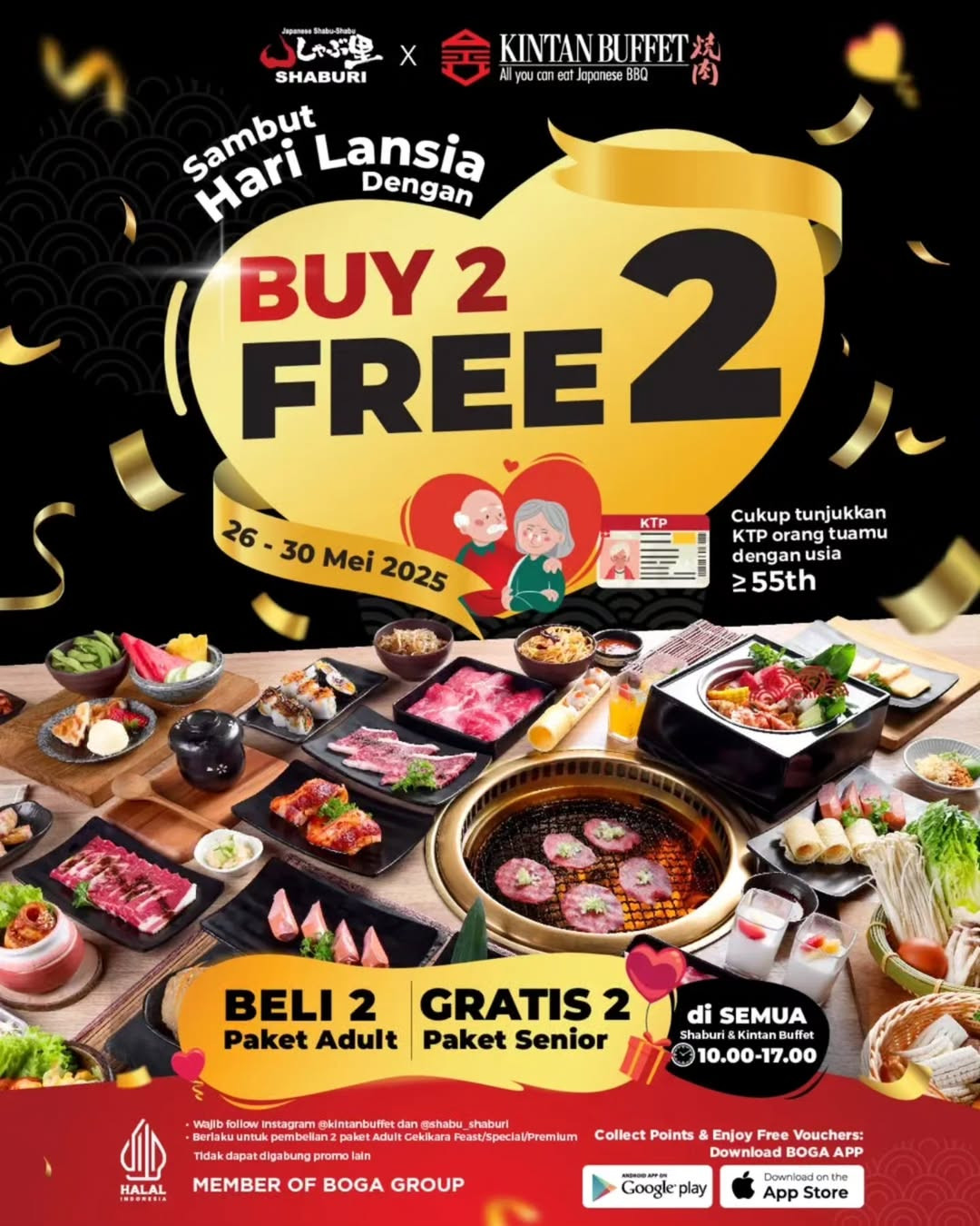 Promo Kintan Buffet & Shaburi AYCE Hari Lansia Beli 2 GRATIS 2 - Image 2