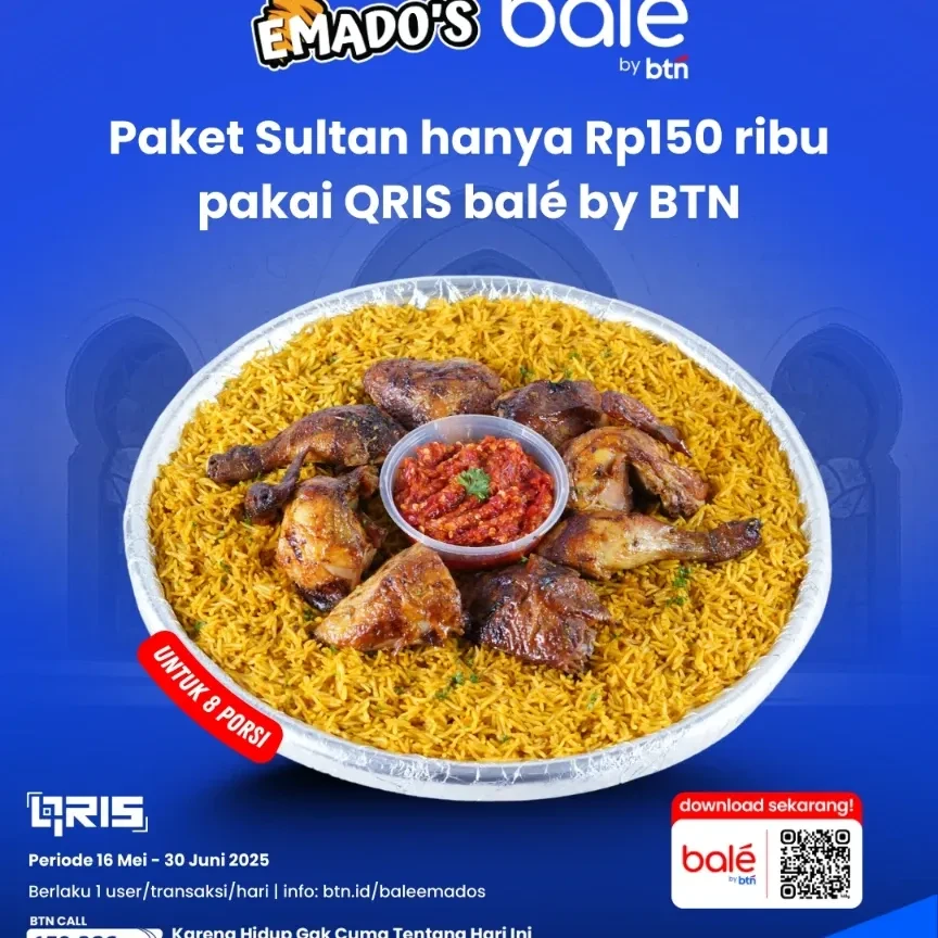 Promo Emados Shawarma Paket Sultan Hanya Rp 150.000 dengan QRIS BALE by BTN - Image 2