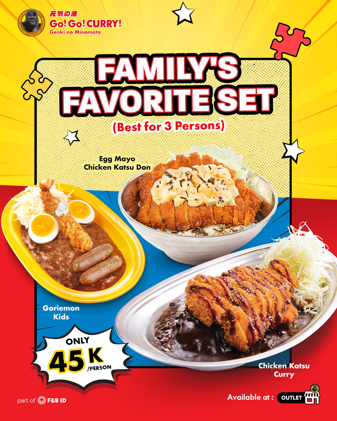 Promo Go Go Curry Family's Family Set - Image 1