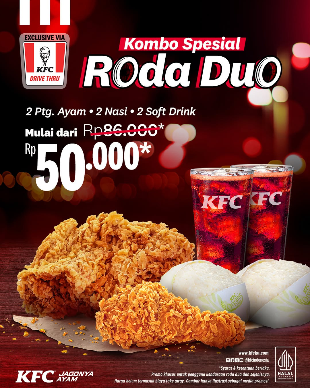 Promo KFC Kombo Spesial Roda Duo Mulai Dari Rp 50.000 - Image 1