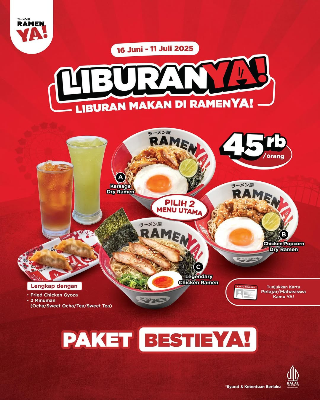 Promo Ramen Ya! LiburanYa! Hanya Rp 45K/Orang - Image 2