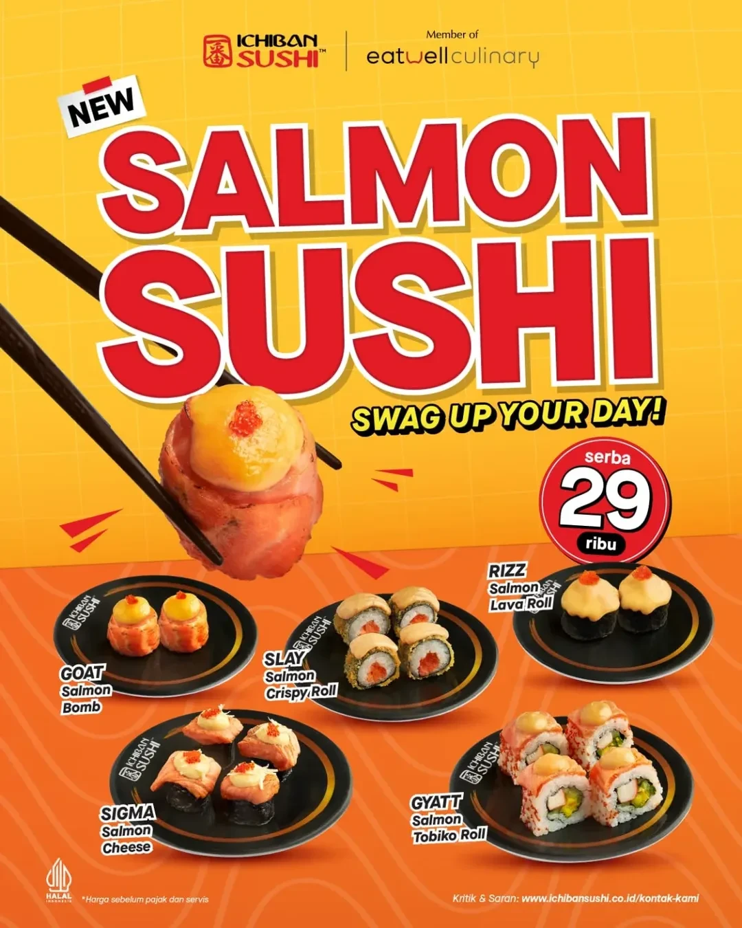 Promo Ichiban Sushi Salmon Sushi Serba Rp 29.000 - Image 2