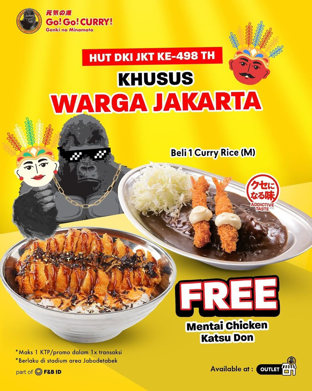 Promo Go Go Curry HUT DKI Buy 1 Get 1 FREE - Image 1