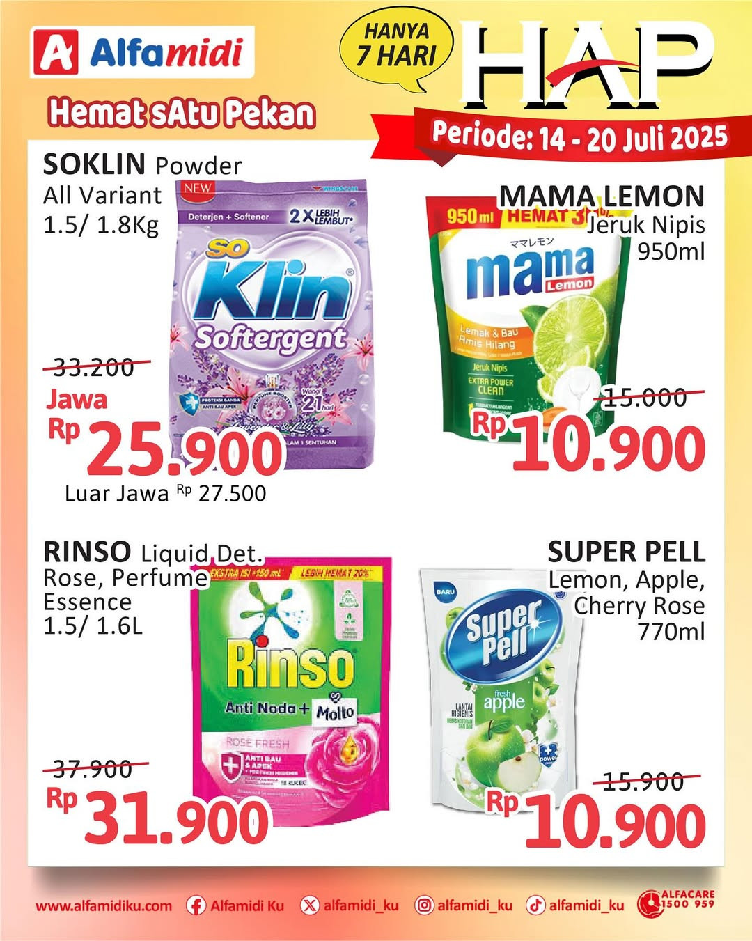 Promo Alfamidi HAP Periode 14 - 20 Juli 2025 - Image 1