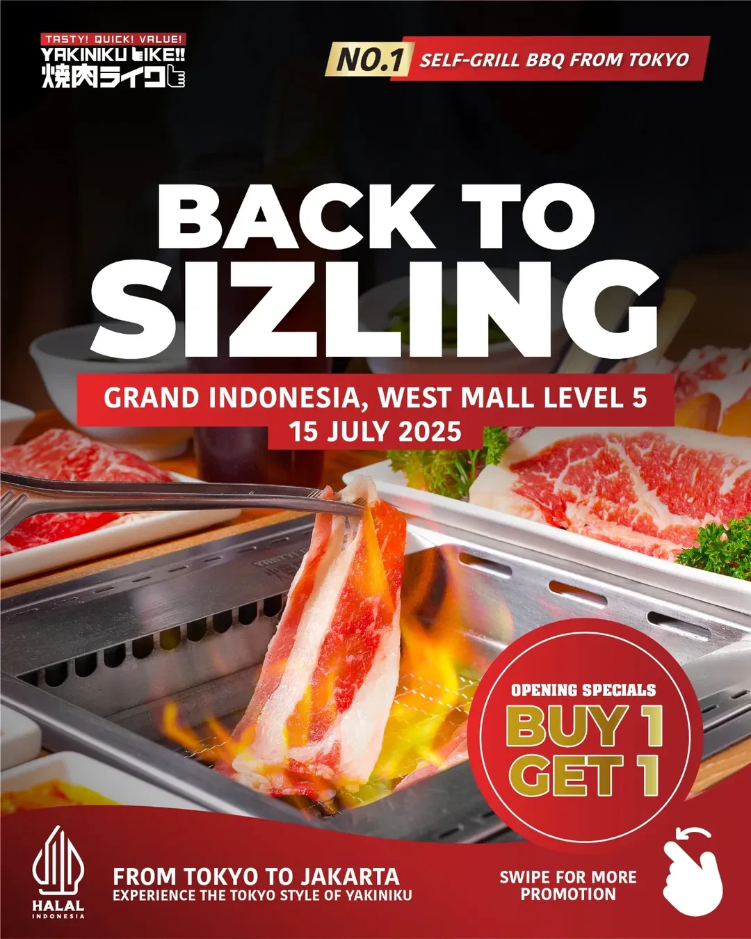 Promo Yakiniku Like Grand Indonesia Reopening Diskon s/d 50%