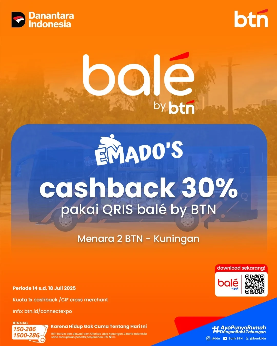 Promo Emados Shawarma Cashback 30% dengan QRIS BRI
