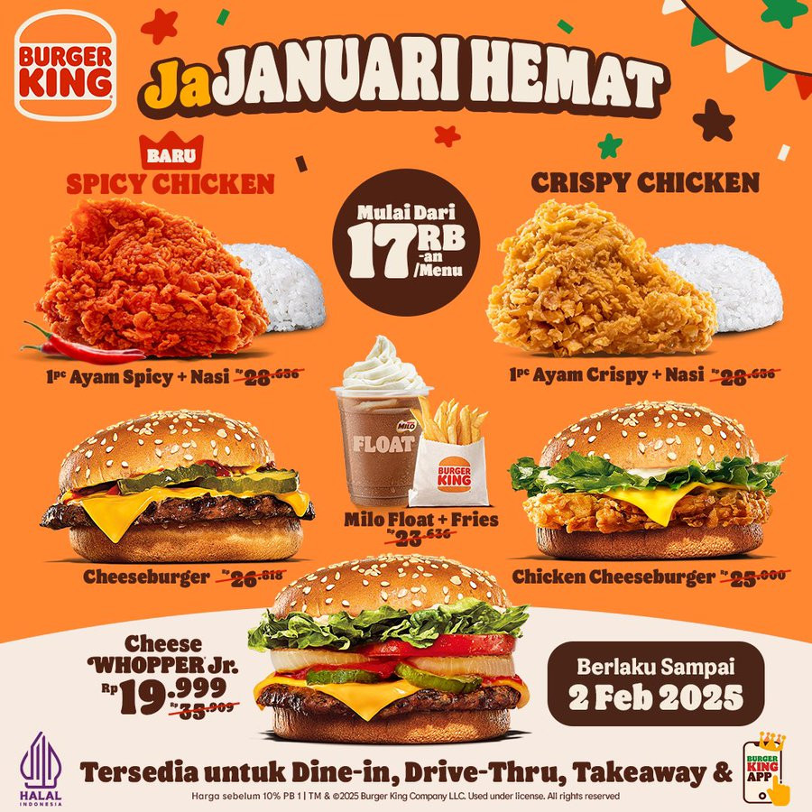 Promo Burger King JaJanuari Hemat Mulai Dari Rp 17 Ribuan - Image 2