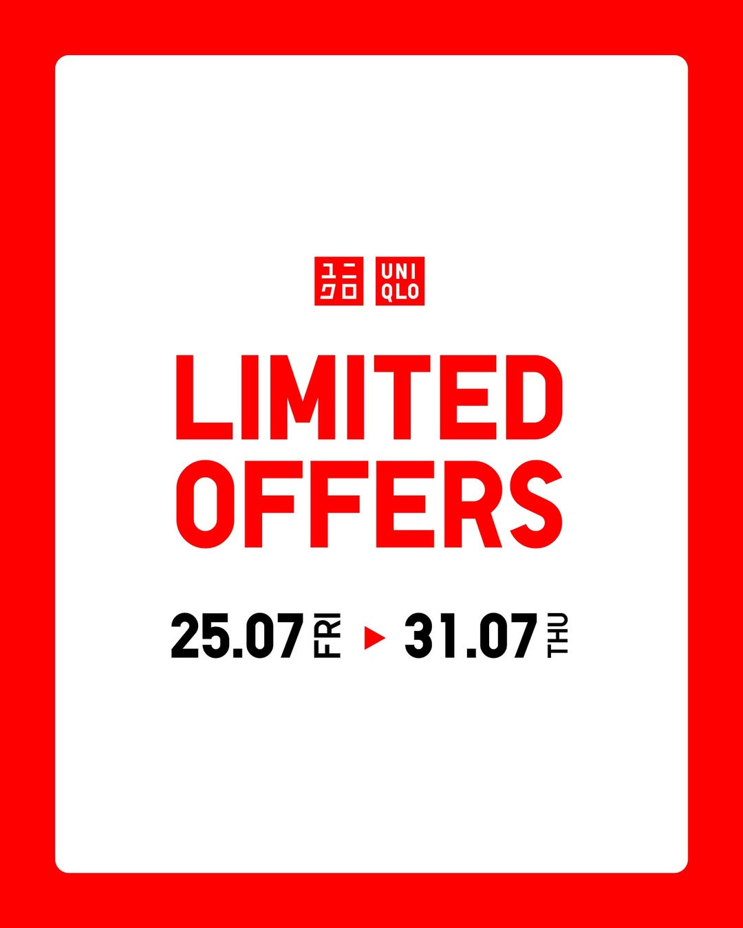 Promo Uniqlo Limited Offers Periode 25 - 31 Juli  2025