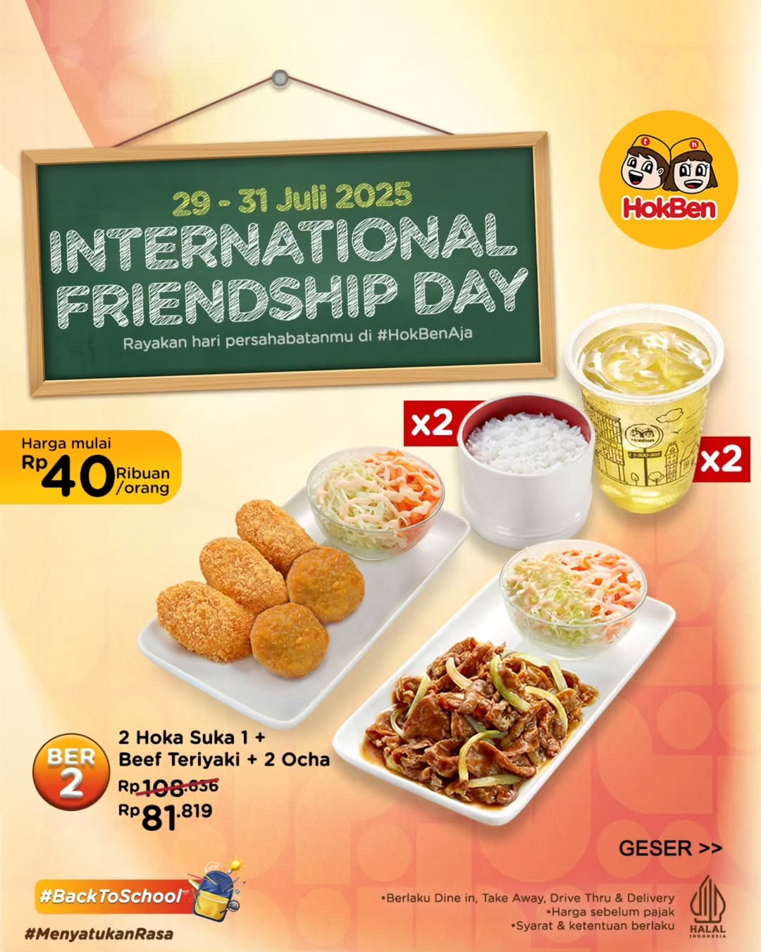 Promo Hokben International Friendship Day Mulai Dari Rp 81K - Image 1