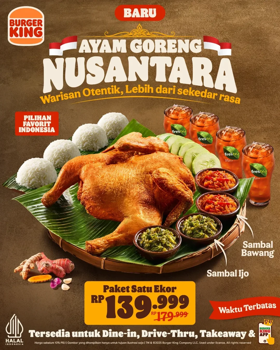 Promo Burger King Ayam Goreng Nusantara Satu Ekor Rp 139.999 - Image 1